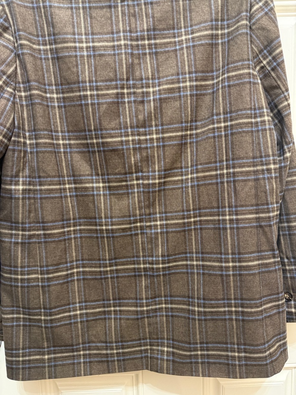 Lovers + Friends Plaid Brown/blue Oversized Blazer Jacket - Women's size small - Picture 11 of 16
